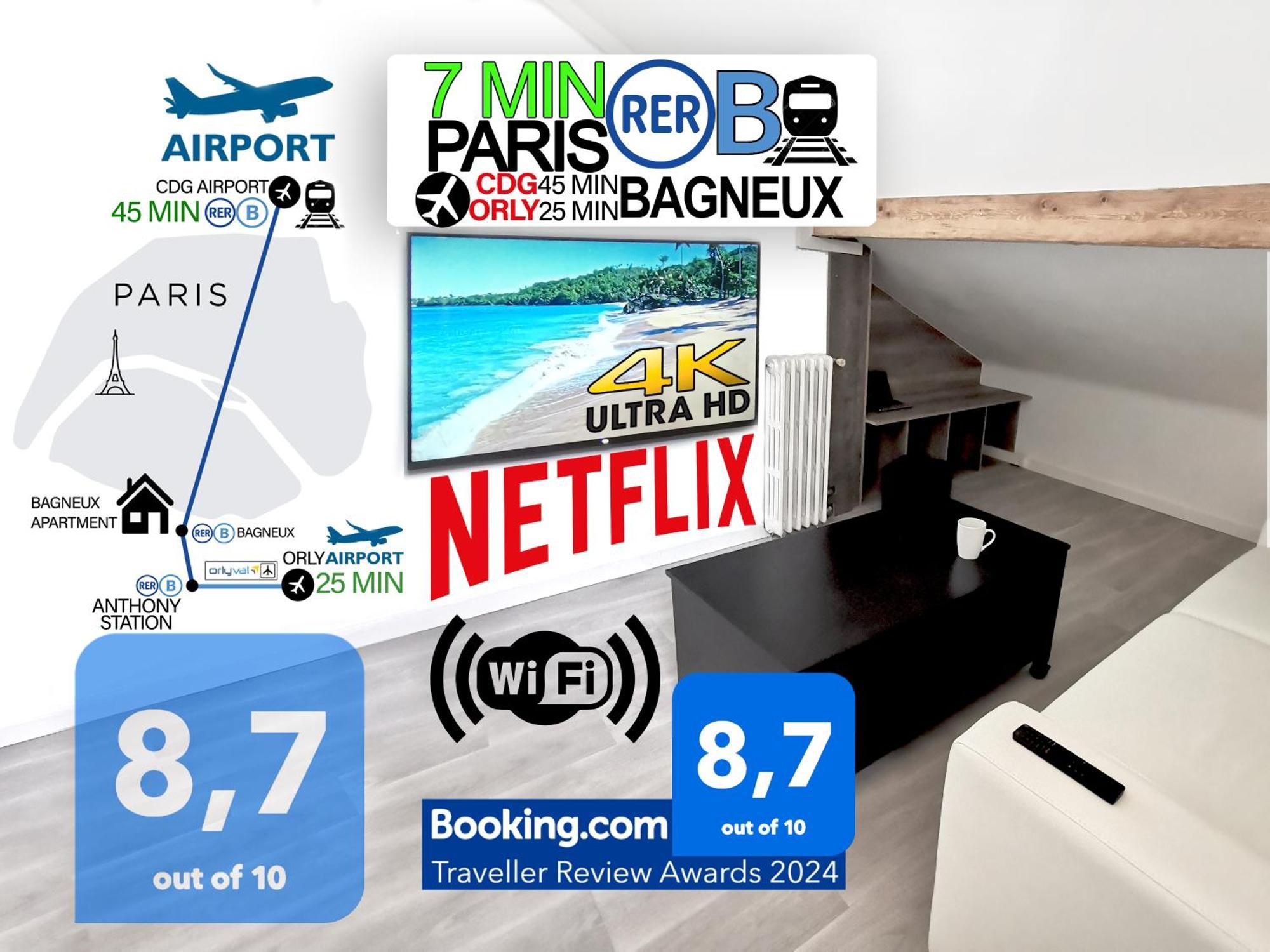 Bagneux Paris Confort Netflix Rer B 외부 사진